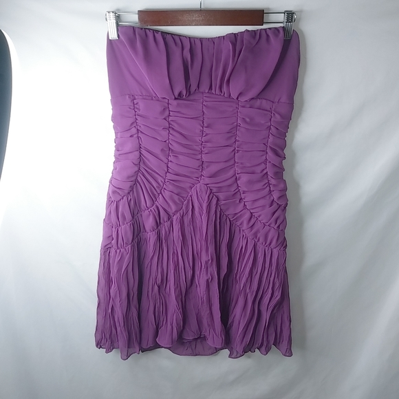 Love Tease Dresses & Skirts - LOVE Tease 9J Dragon Purple Strapless Scrunched Bodycon Mini Prom Dress